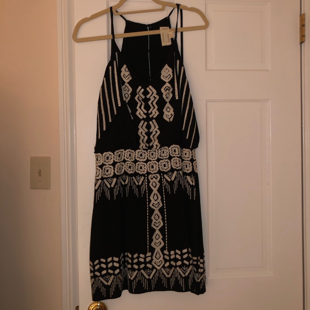 Black and White embroidered dress NEW